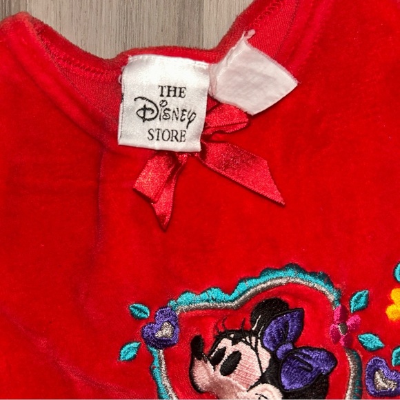 90s vintage velour Disney Red Pajama Sets Cozy 2 pieces set - Picture 4 of 4